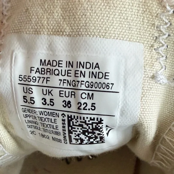 Converse Chuck Taylor Daisy Embroidered Low Top Sneakers Blue Size 5.5 - Picture 11 of 12